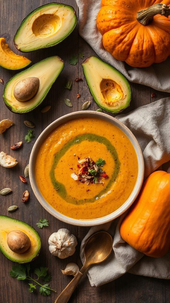 creamy spiced avocado soup