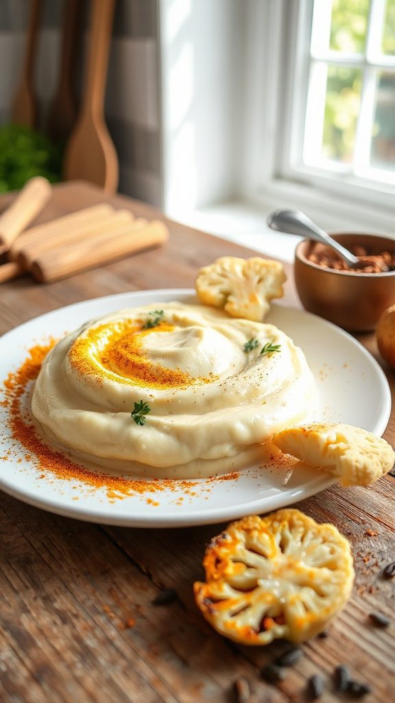 creamy spiced cauliflower puree