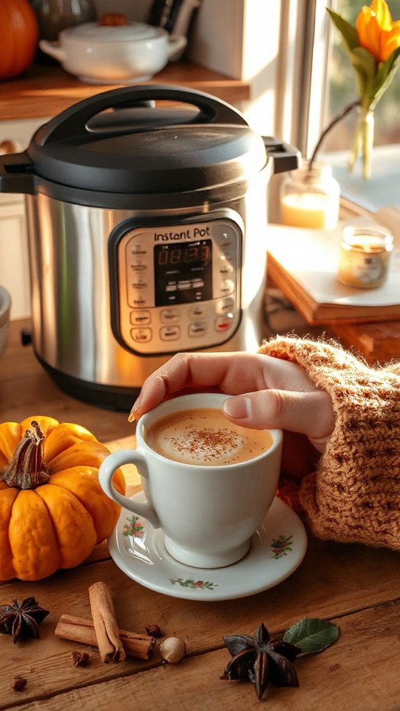 creamy spiced pumpkin latte