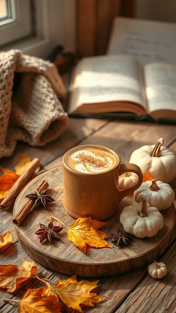 creamy spiced pumpkin latte