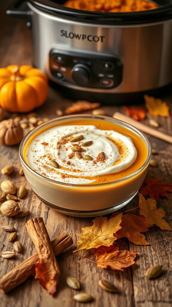 creamy spiced pumpkin pudding