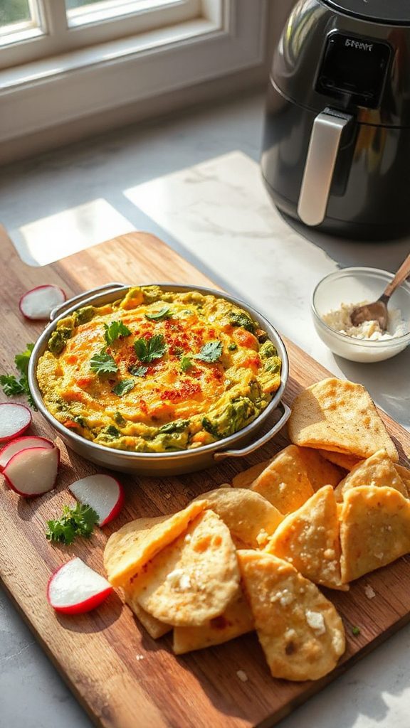 creamy spinach avocado dip
