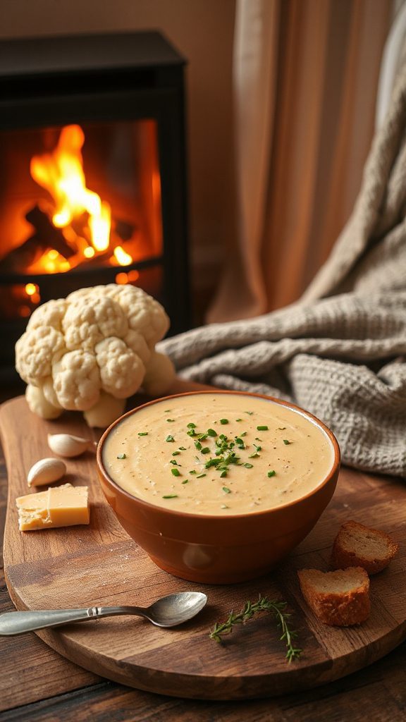 creamy vegan cauliflower soup
