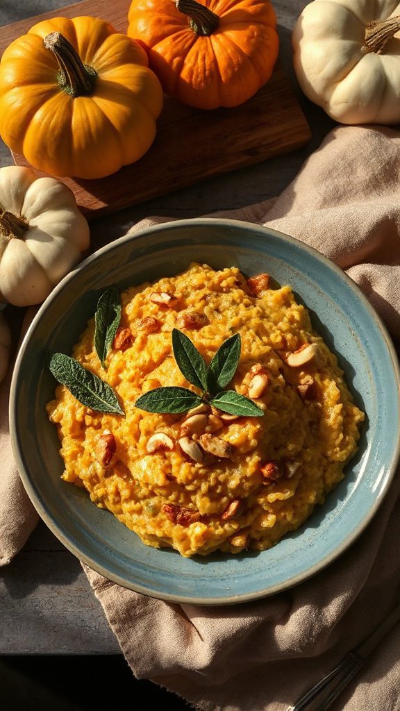 creamy vegan pumpkin risotto