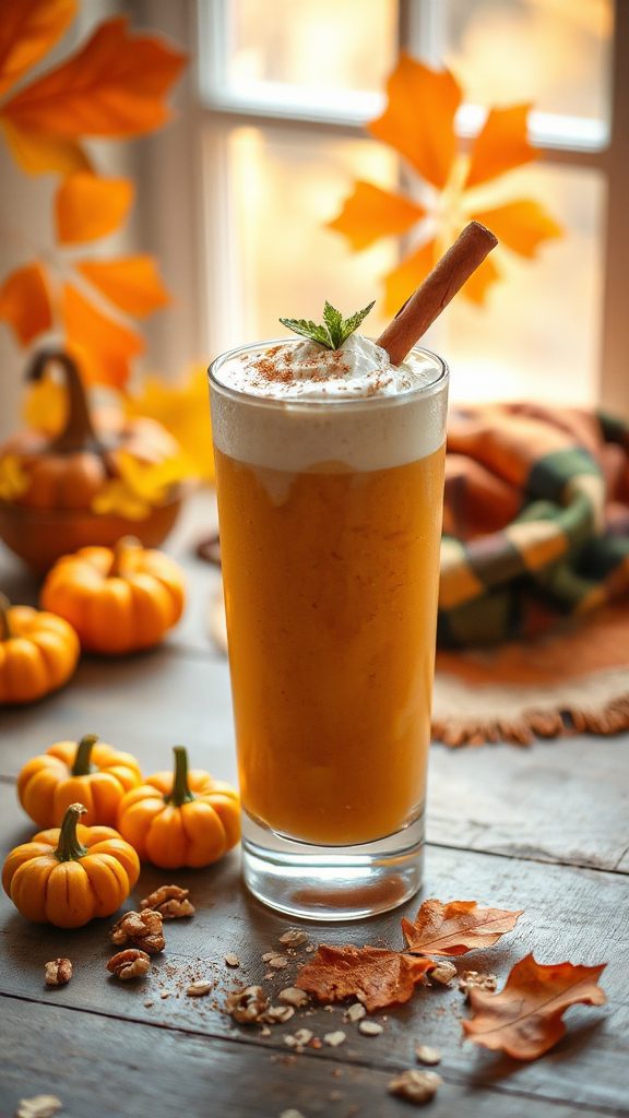 creamy vegan pumpkin smoothie
