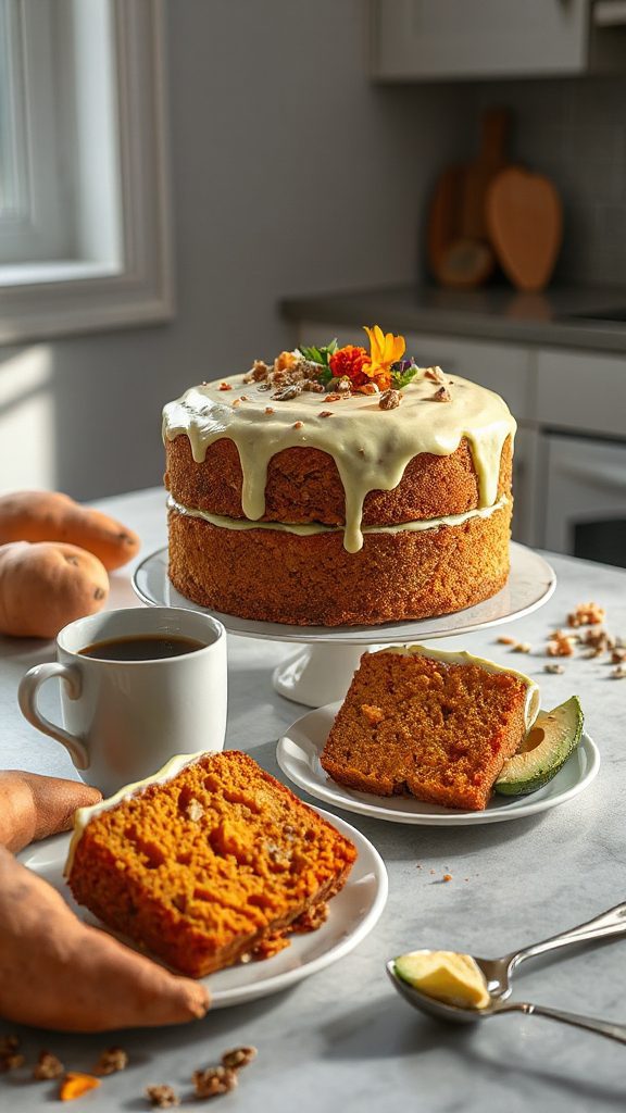 creamy vegan sweet potato cake