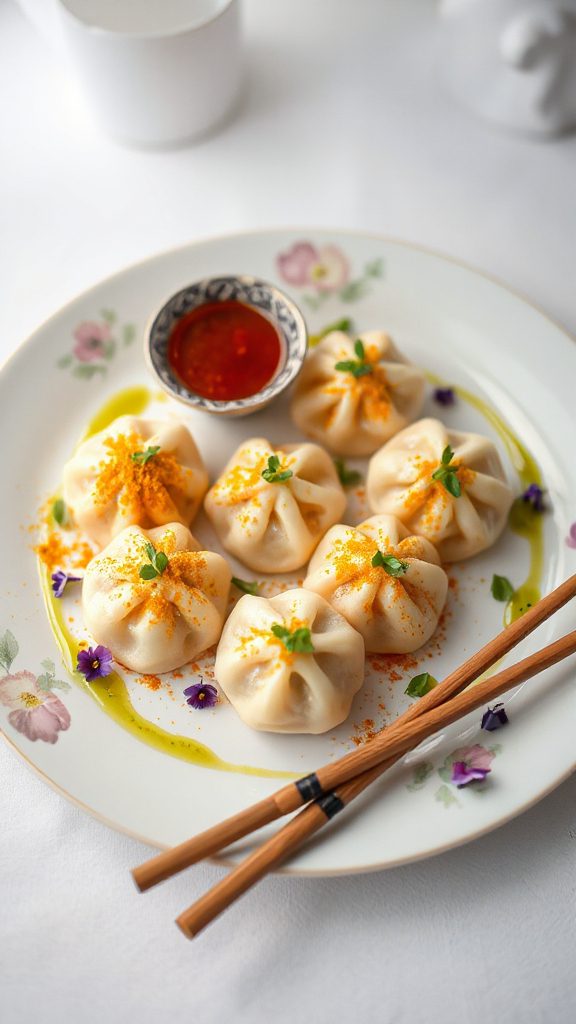 creative serving for dumplings