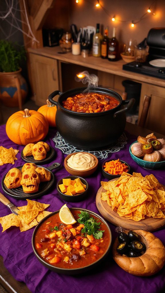 creepy cauldron chili recipe