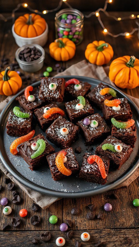 creepy crawly brownie bites