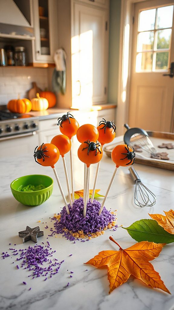 creepy crawly cake pops