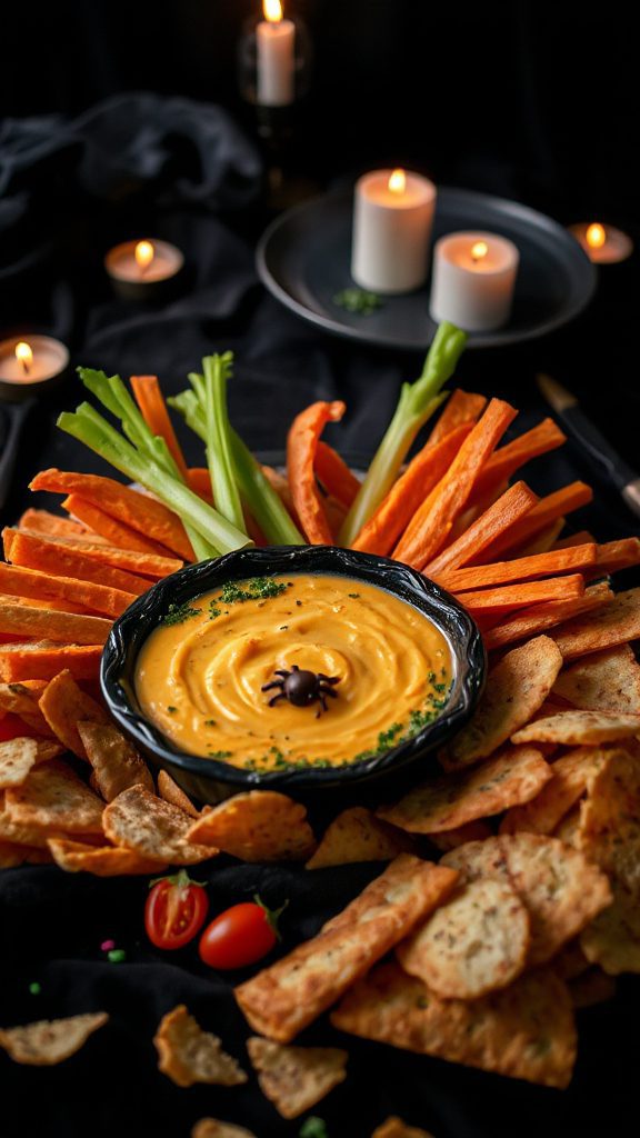 creepy crawly cheese dip