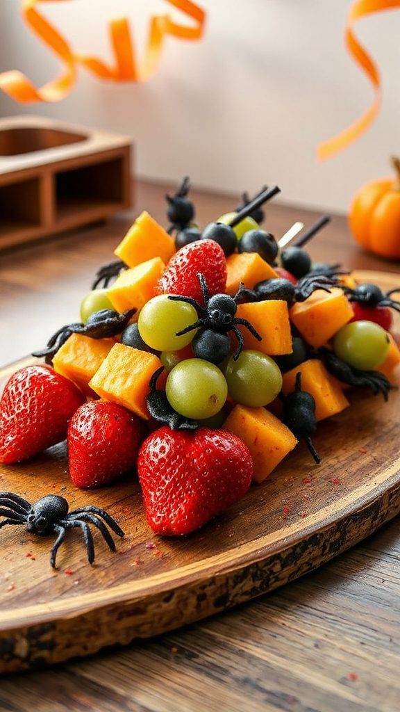 creepy crawly fruit kabobs