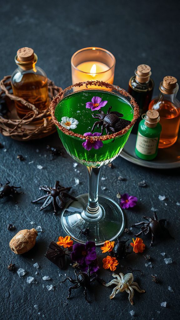 creepy crawly halloween cocktail