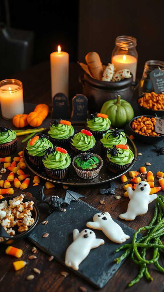 creepy crawly halloween cupcakes