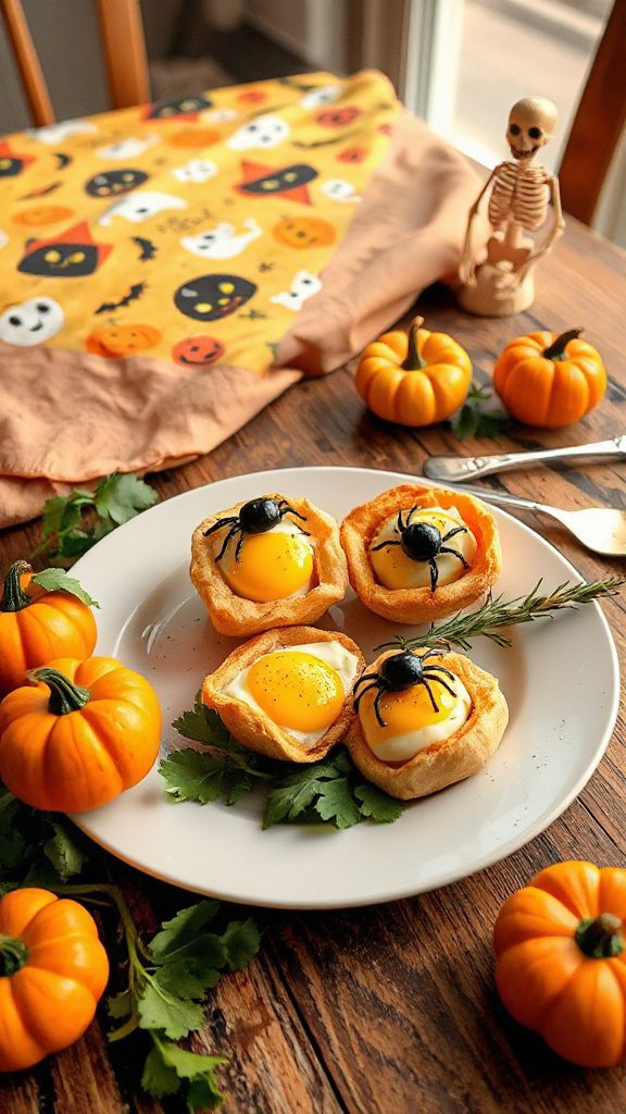 creepy crawly halloween egg cups