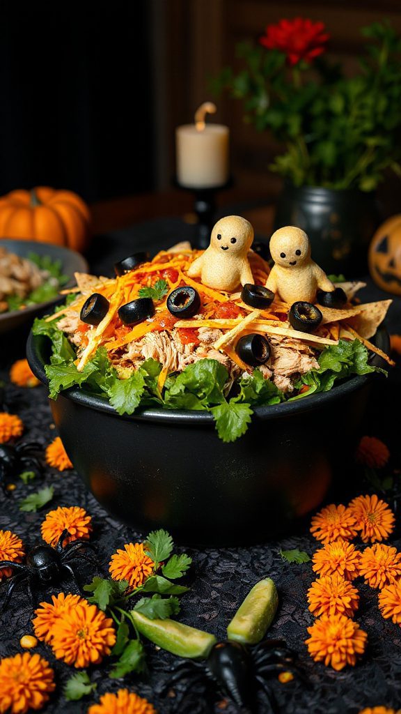 creepy crawly halloween salad