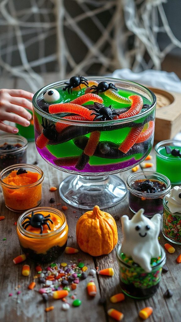 creepy crawly jello snacks