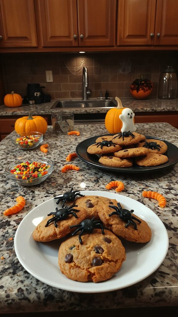 creepy crawly spider cookies