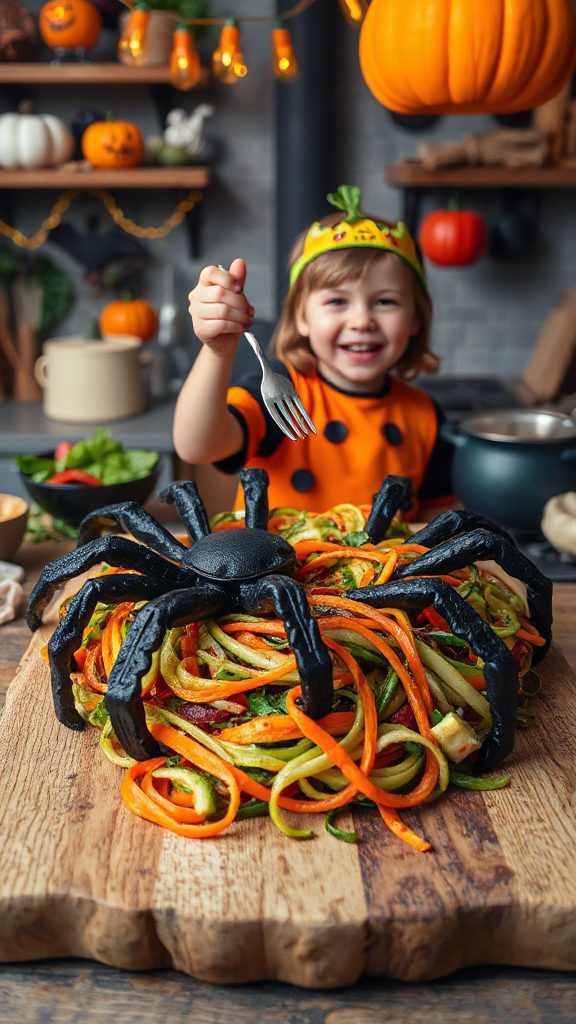 creepy crawly vegetable noodles