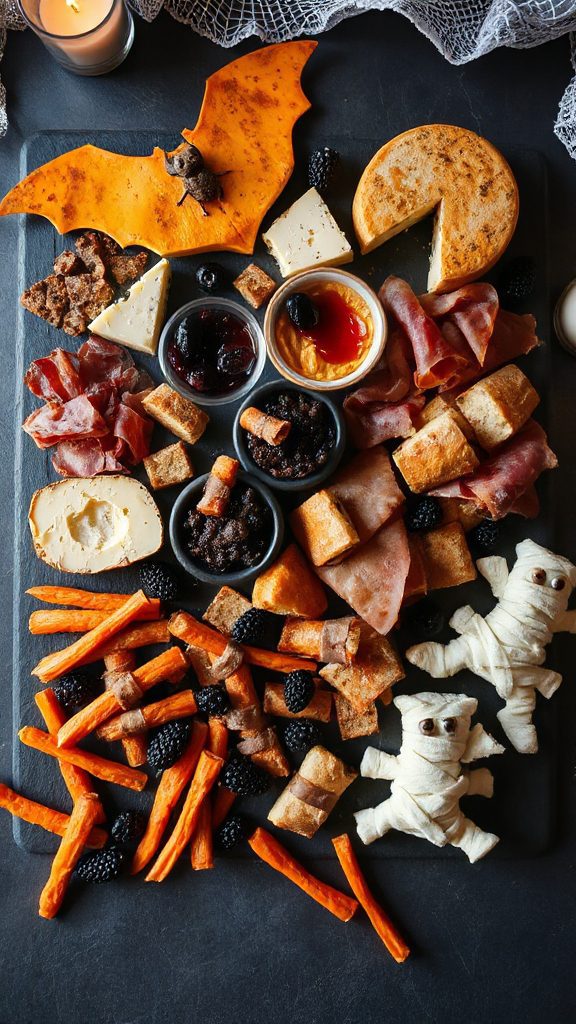 creepy halloween cheese platter