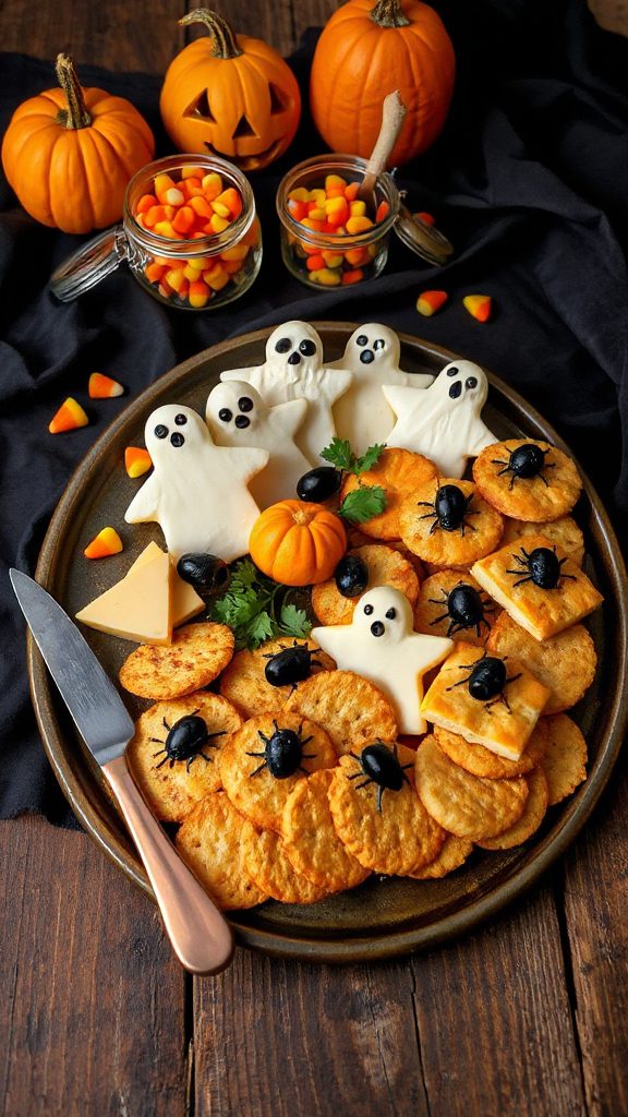 creepy halloween cheese platter