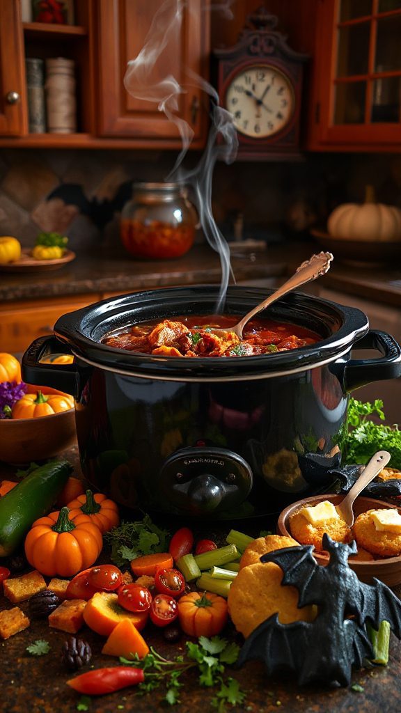 creepy halloween chili delight