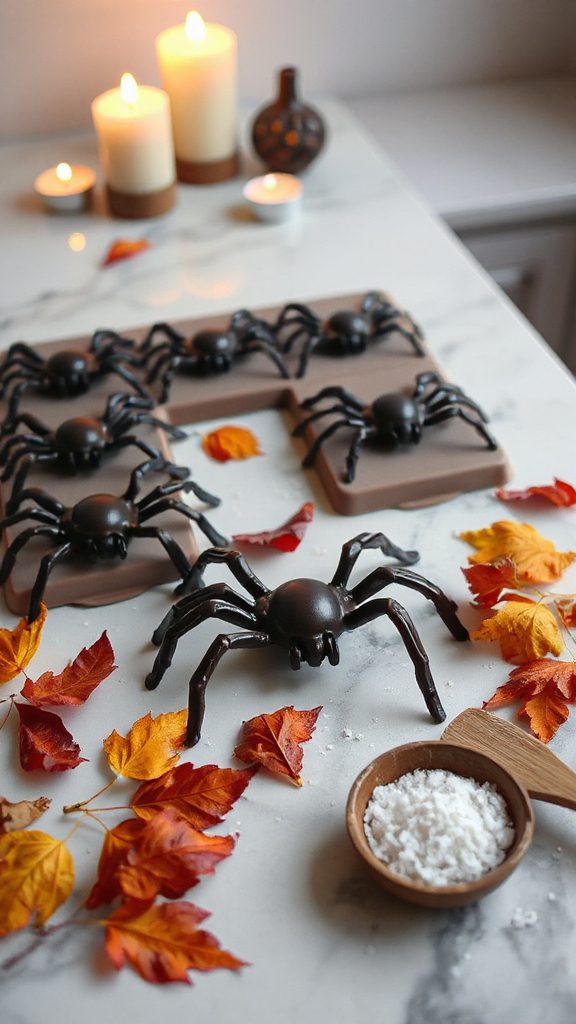 creepy halloween chocolate spiders