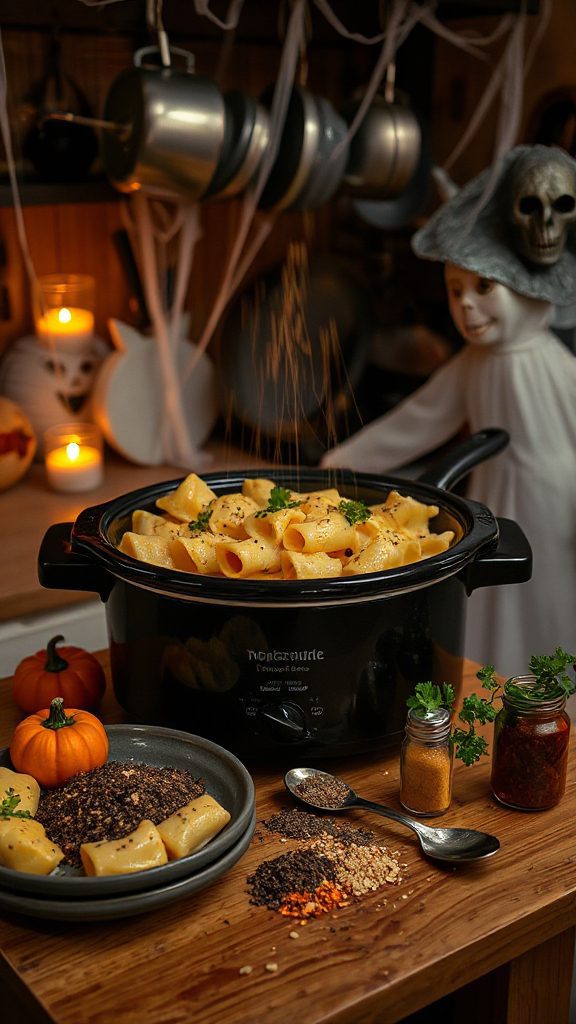 creepy halloween mac and cheese
