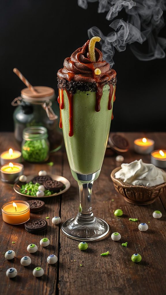 creepy halloween monster milkshake