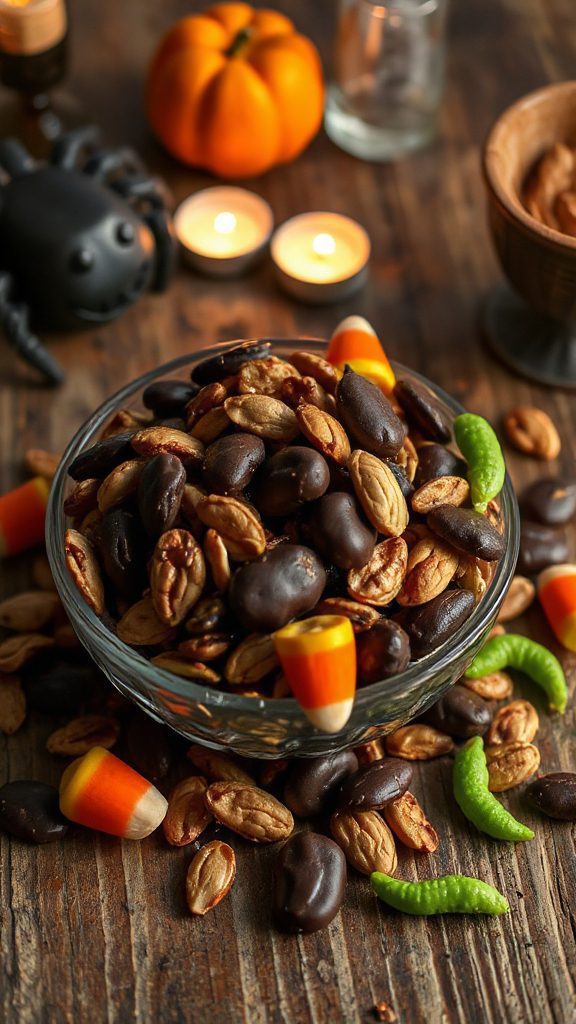creepy halloween peanut butter mix
