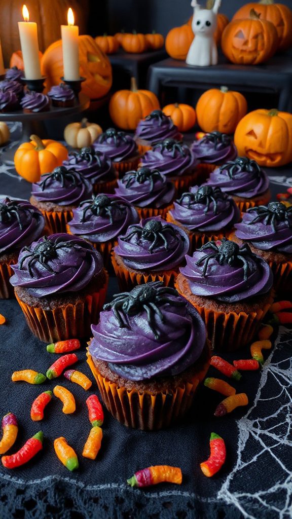 creepy halloween themed cupcakes