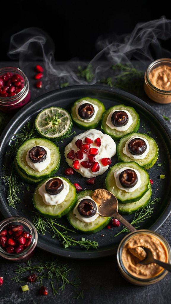 creepy healthy cucumber snacks