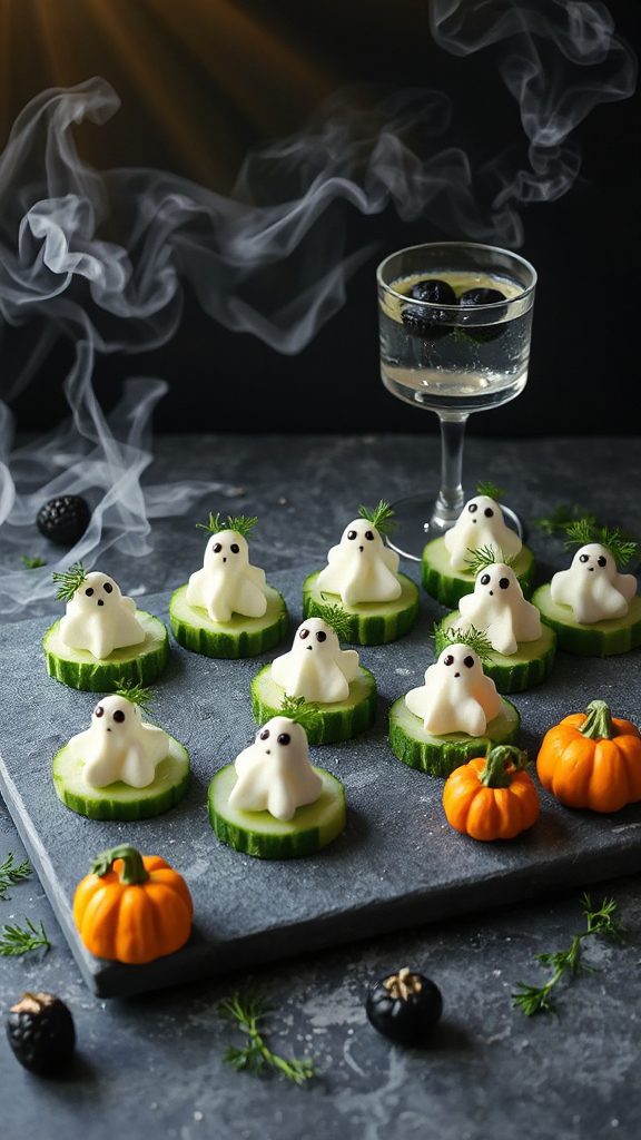 creepy keto cucumber sandwiches