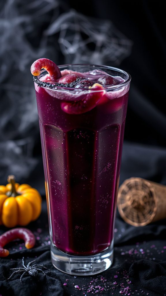 creepy slush with gummy worms