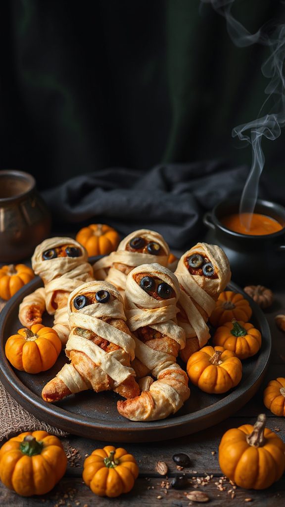crescent roll mummy snacks