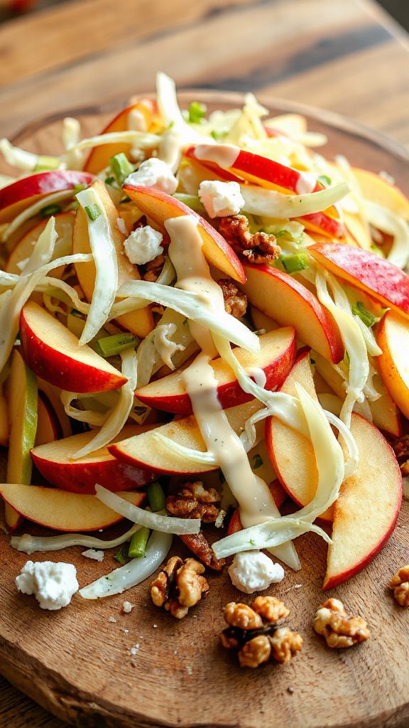 crisp apple fennel slaw