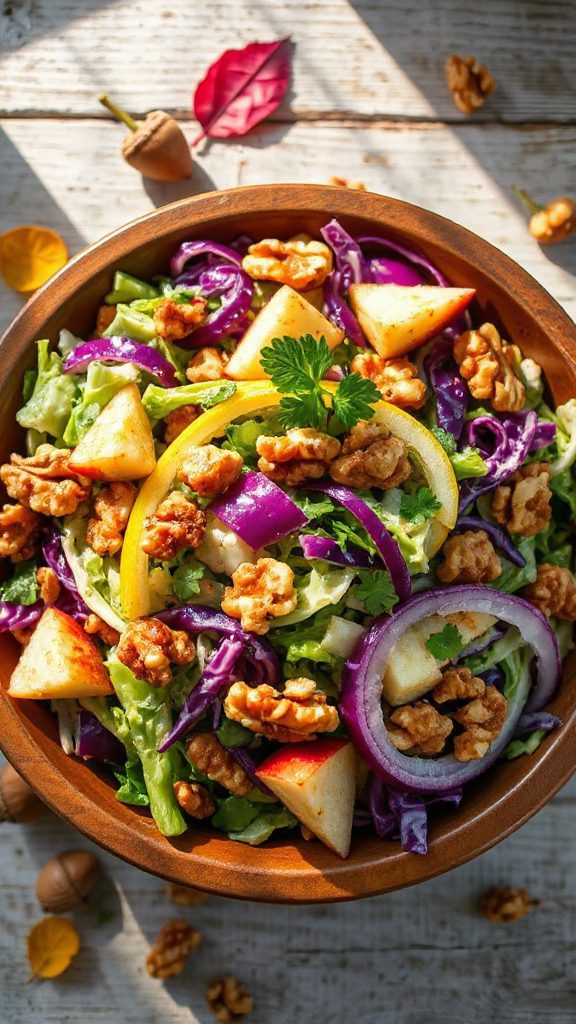 crisp apple walnut slaw