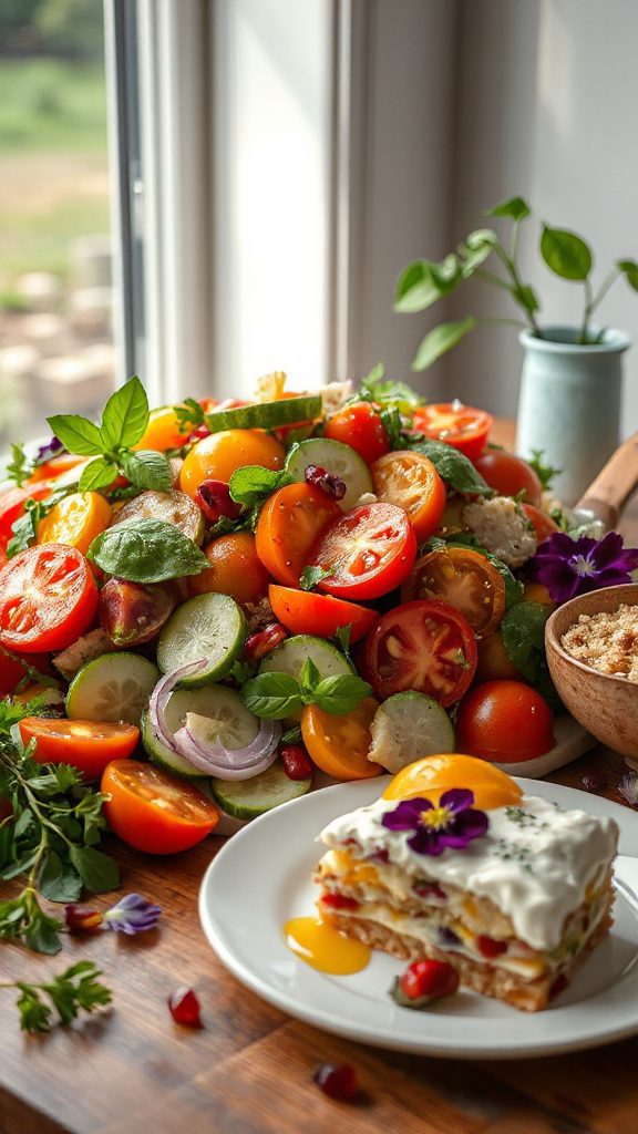 crisp cucumber tomato salad