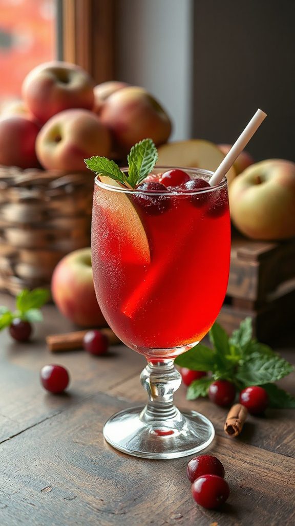crisp festive cranberry spritzer