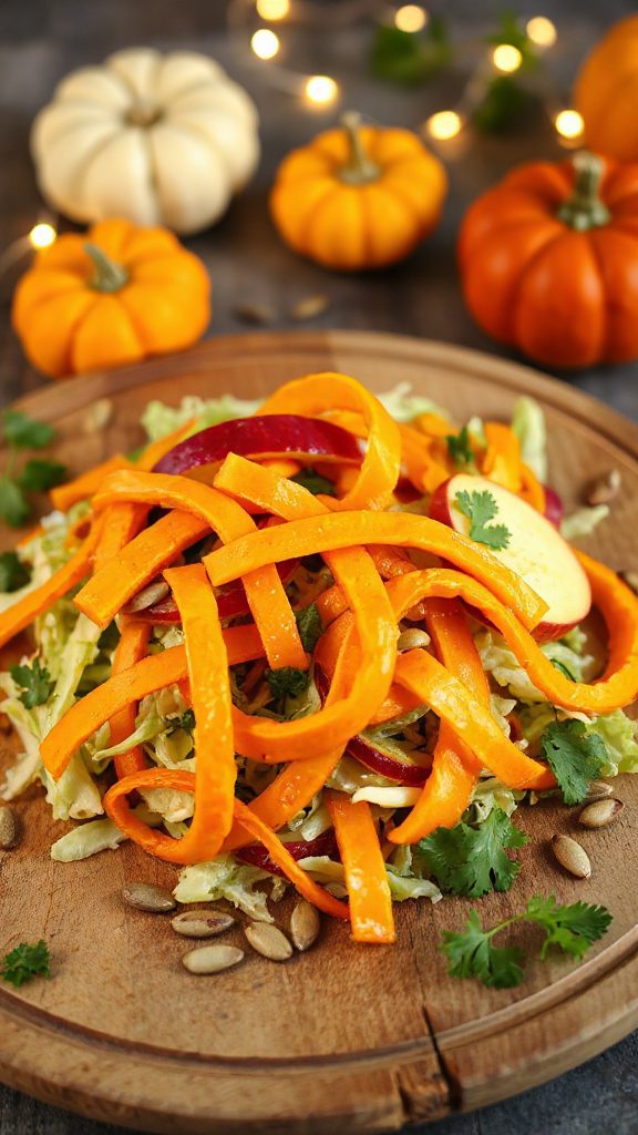 crisp pumpkin apple slaw