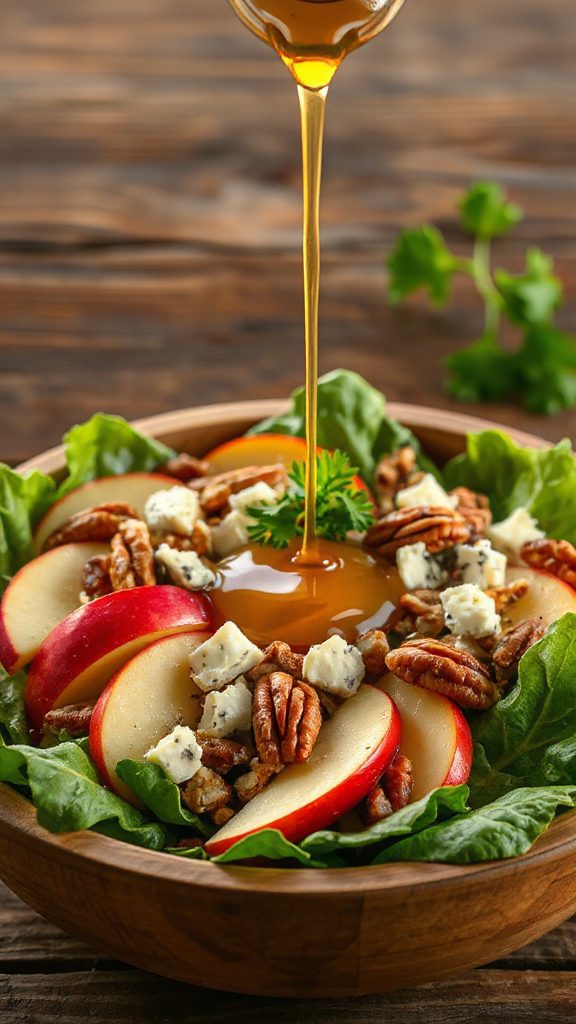 crisp salad with honey dressing
