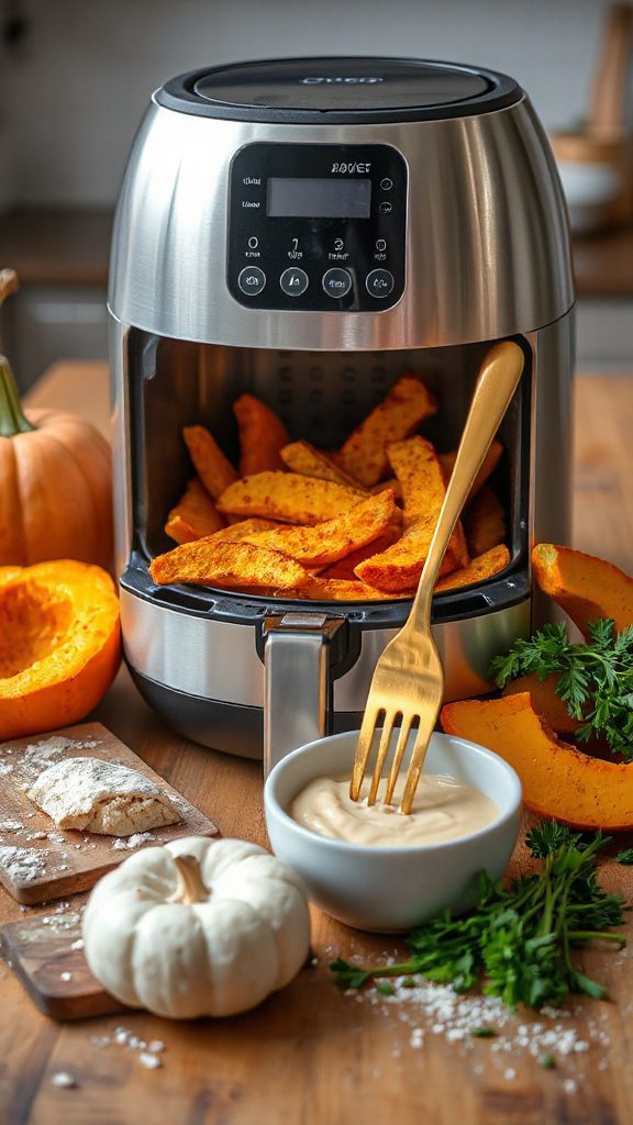 crispy air fryer pumpkin fries