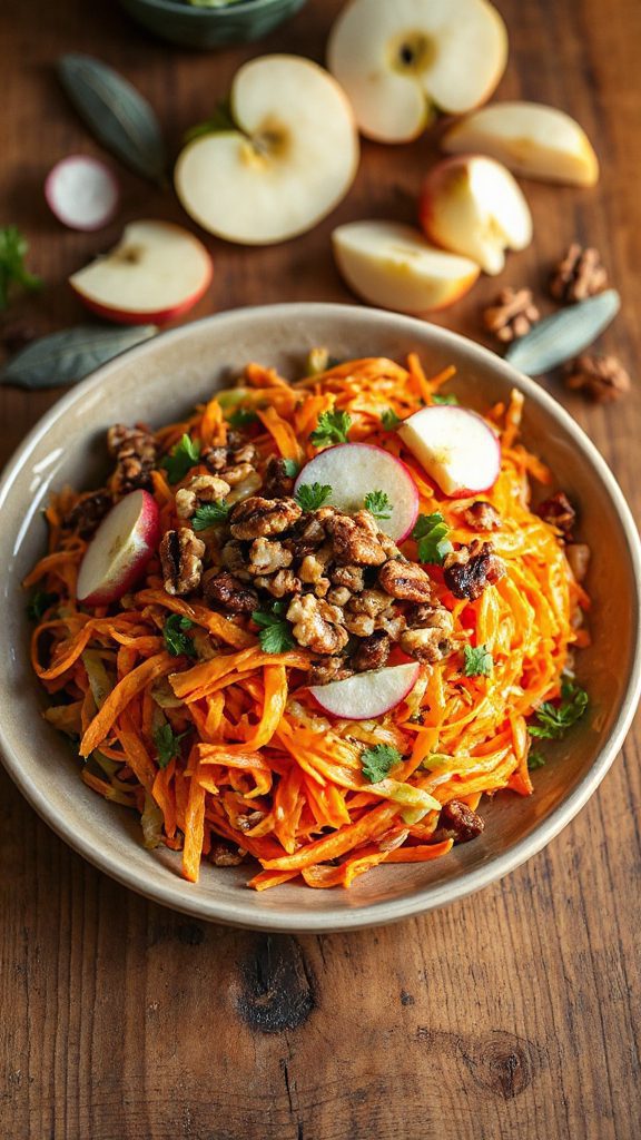 crispy apple carrot slaw