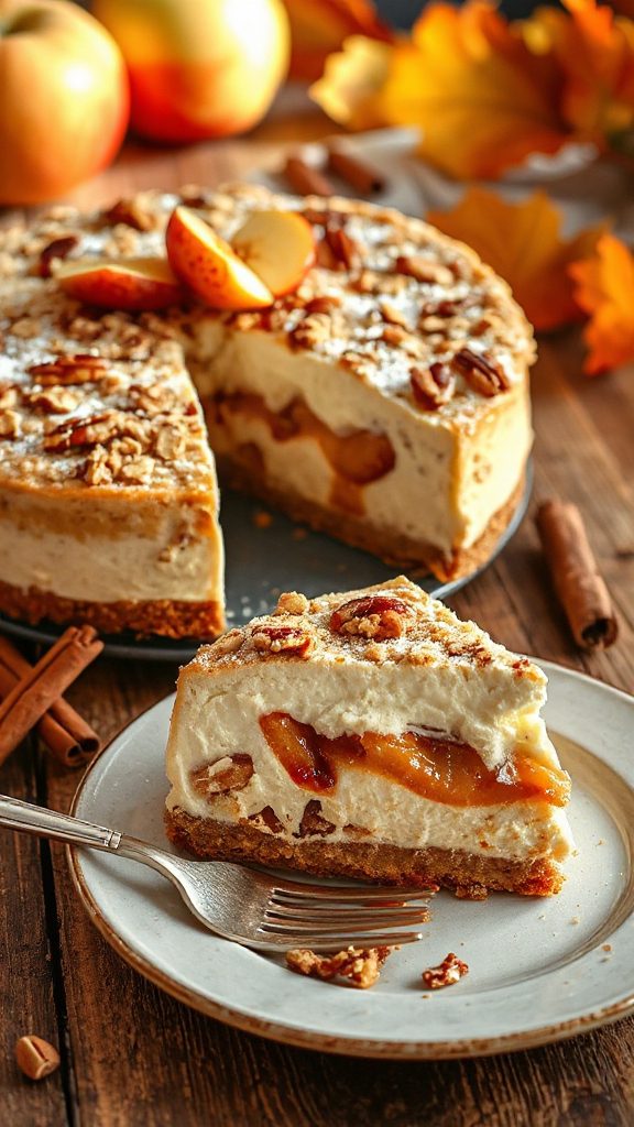 crispy apple cheesecake delight