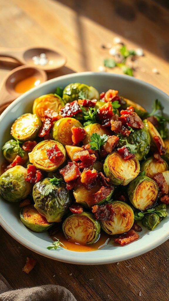 crispy brussels sprouts with bacon