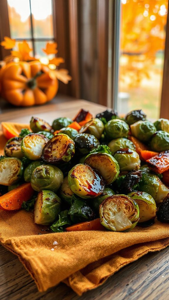 crispy brussels with balsamic