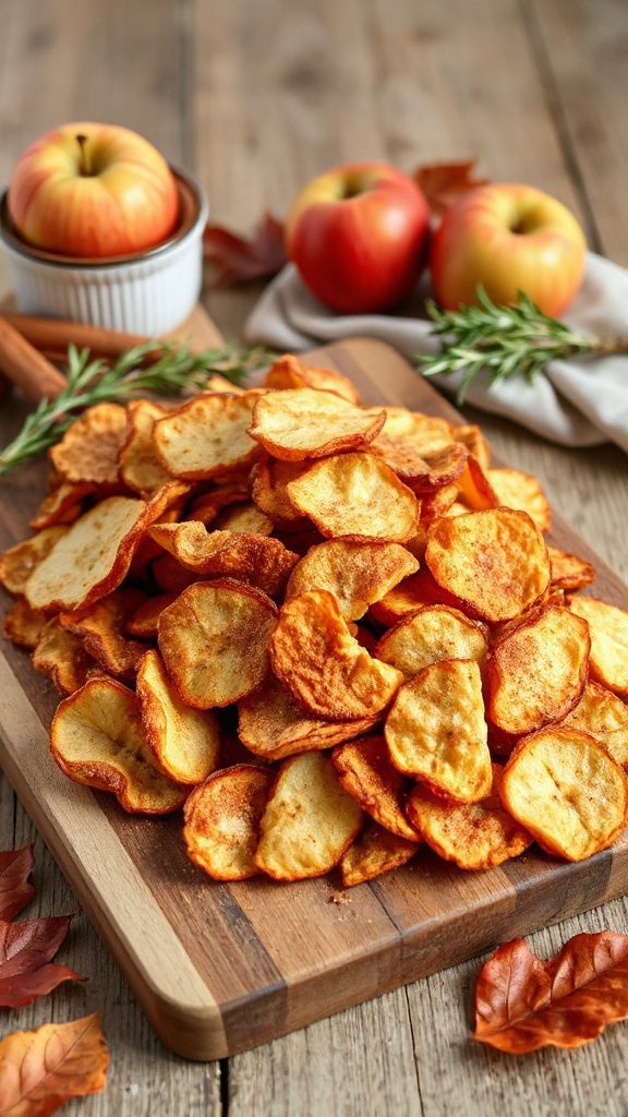 crispy cinnamon apple chips
