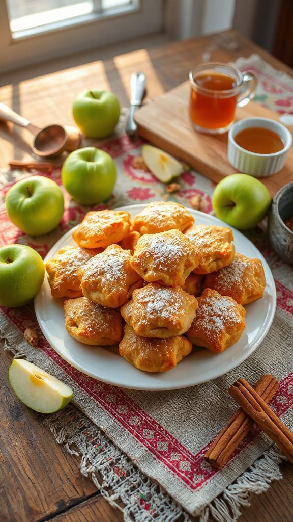 crispy spiced apple pastries