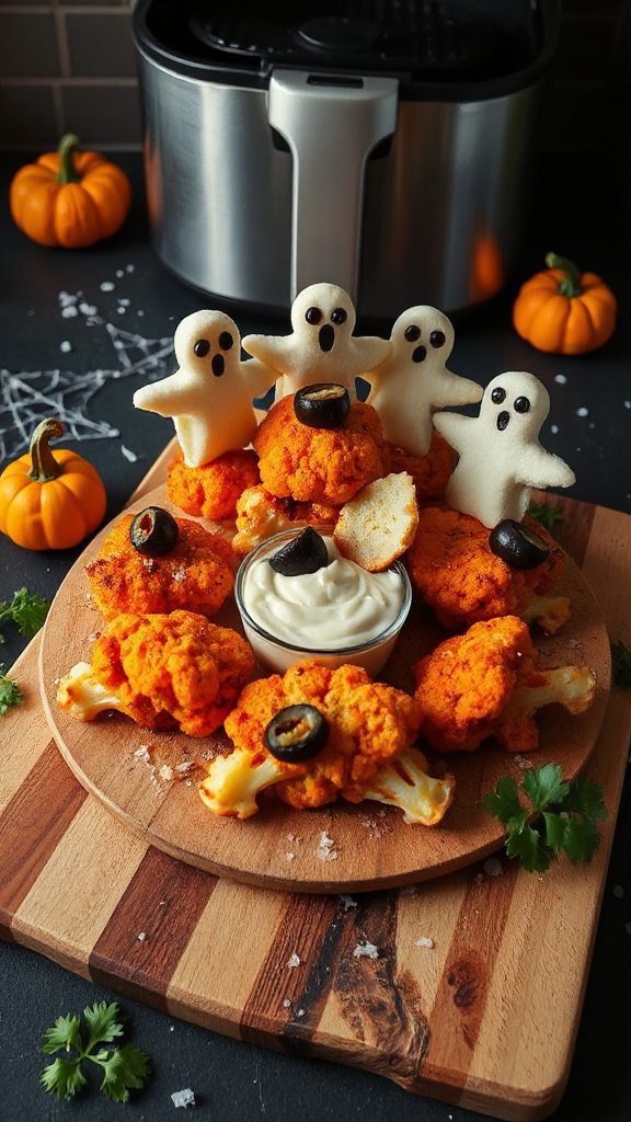 crispy spooky cauliflower snacks