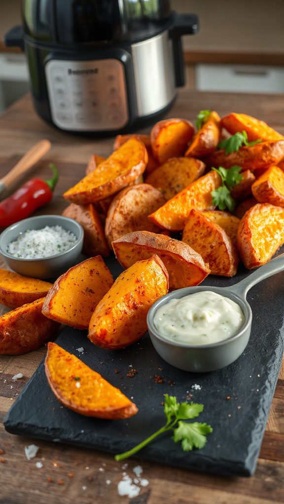 crispy sweet spicy potatoes
